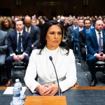 Former Rep. Tulsi Gabbard testifies at a Senate Intelligence Committee hearing on her nomination to be Director of National Intelligence.